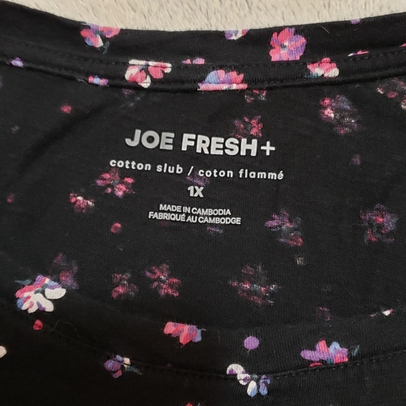 Joe Fresh Cotton Floral Long Sleeve Tee 1X - Picture 6 of 11